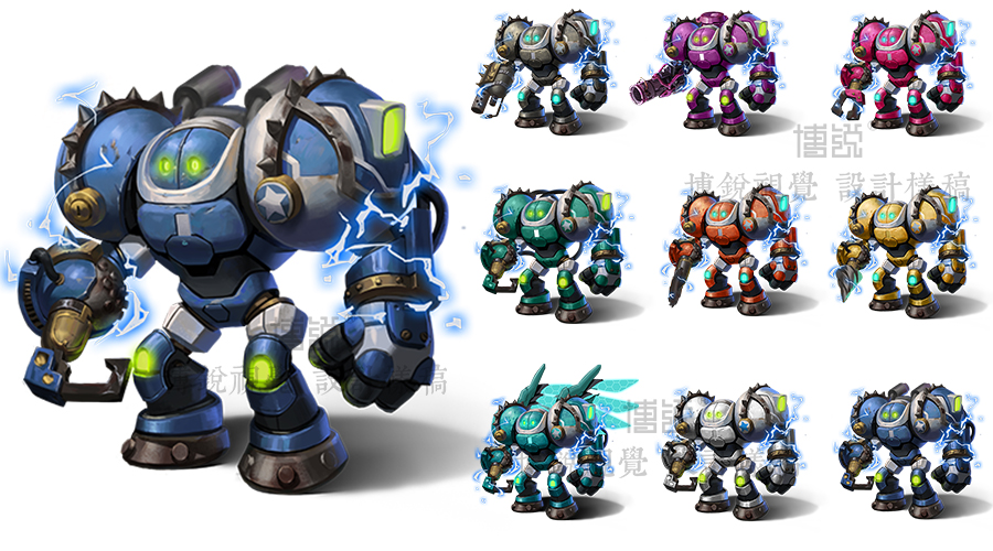 游戏原画人物及结构颜色延展